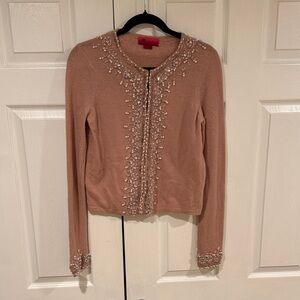 Monsoon Pink Beaded Cardigan